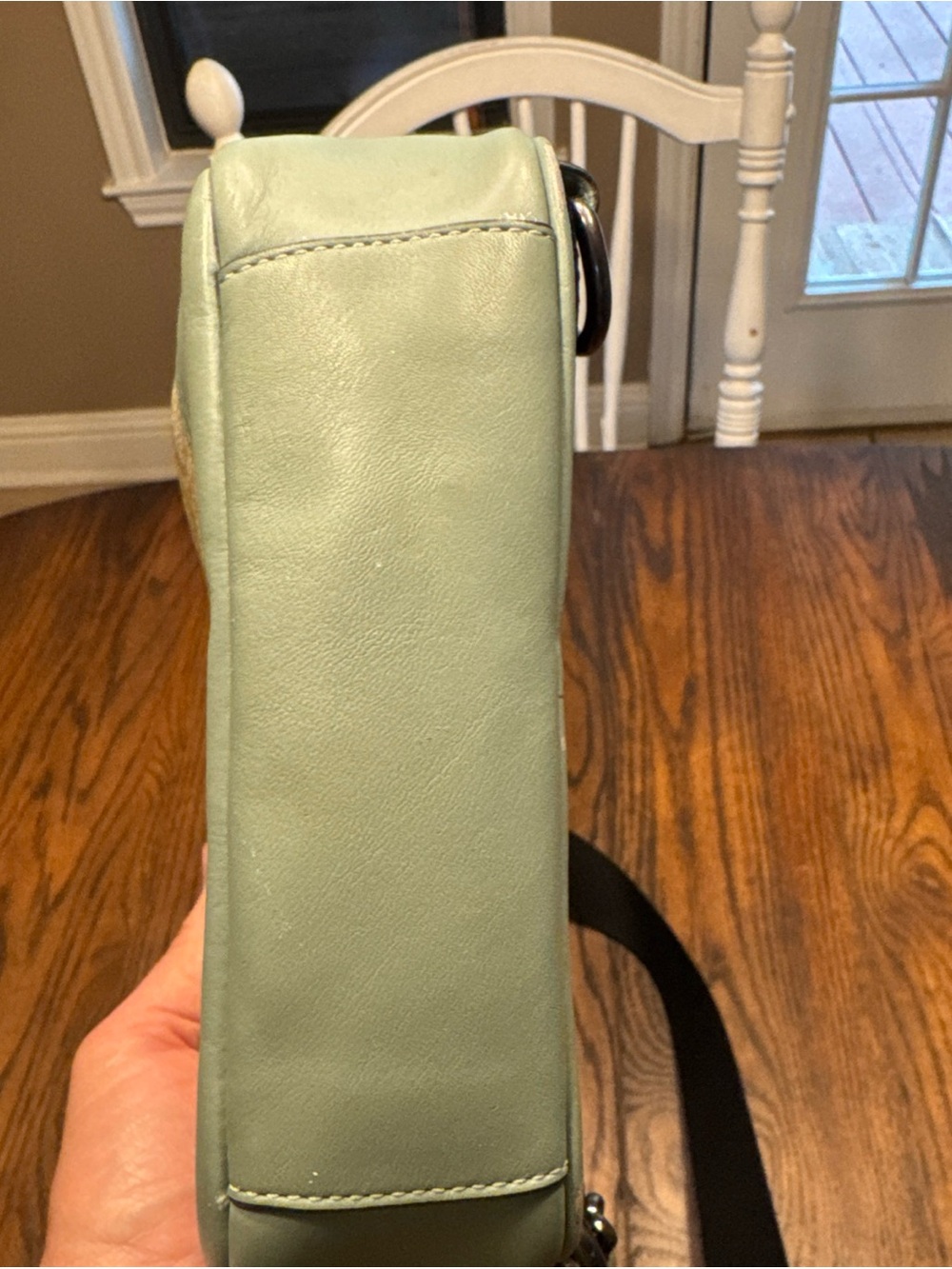 Coach Graham Crossbody Beige Light Blue Crossbody Bag Logo Pattern - Picture 7 of 16